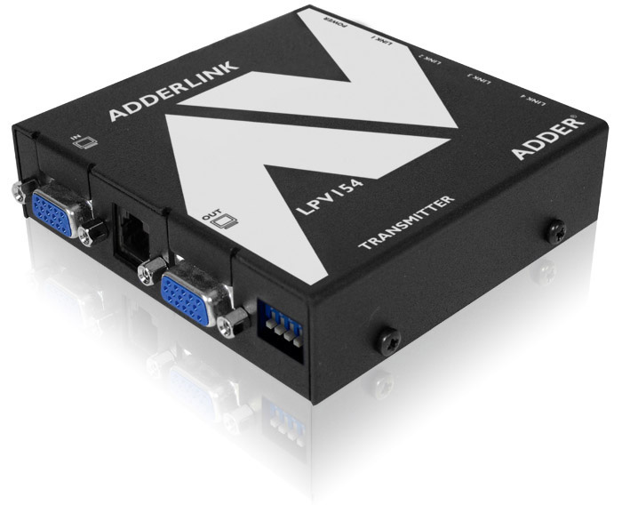 Picture of Adder ADR-ALPV154T-US AdderLink 4 Port Multipoint Digital Signage Extender Transmitter Over CAT-X Cable