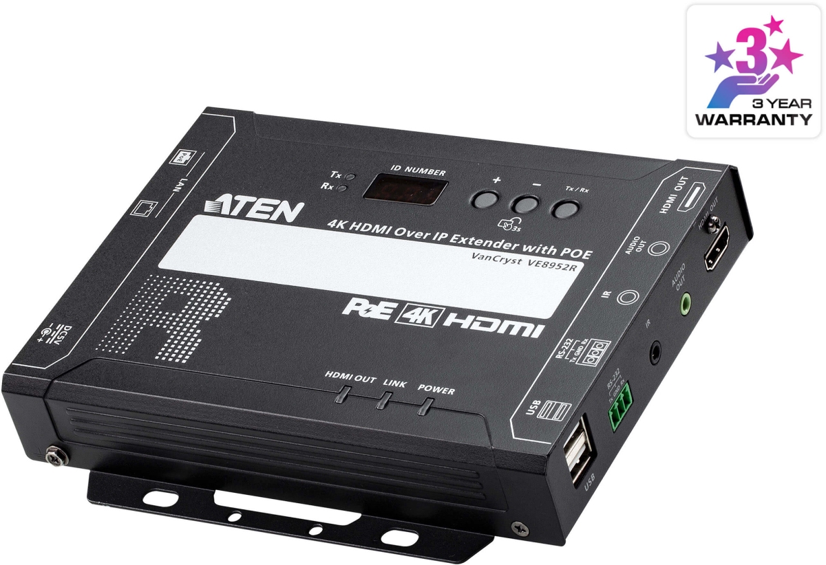 Picture of Aten ATEN-VE8952R ATEN VE8952R 4K HDMI over IP Receiver with PoE