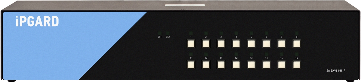 SAVI-SA-DVN-16SP 16-Port DH Secure Pro DVI-I KVM with Audio & CAC