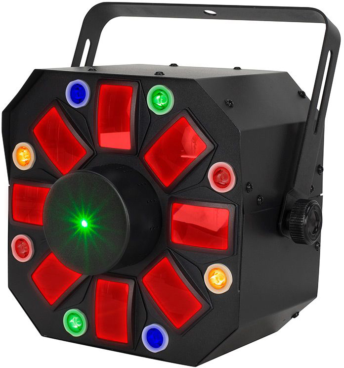 Picture of ADJ AMDJ-FURIOUS3RG Moonflower Wash & Laser Combo Lighting Effect System with Wired Digital Network&#44; Red & Green