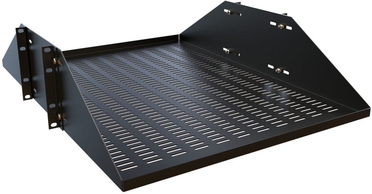 DNRMV1924BK1 5.25 x 19 x 24 in. 3RU Solid Battery Shelf, Black