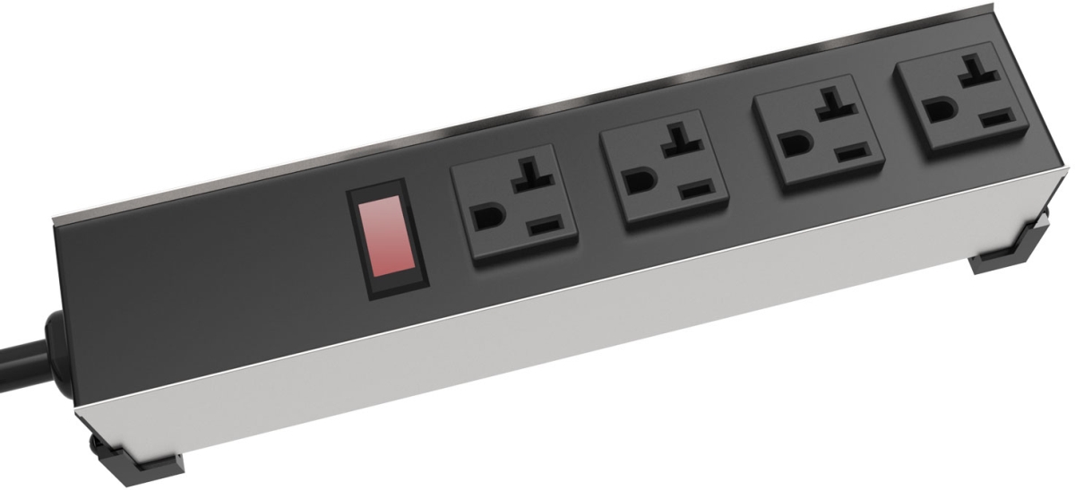 HMND-1589T6F1 20A 6 Outlet Power Bar, Black