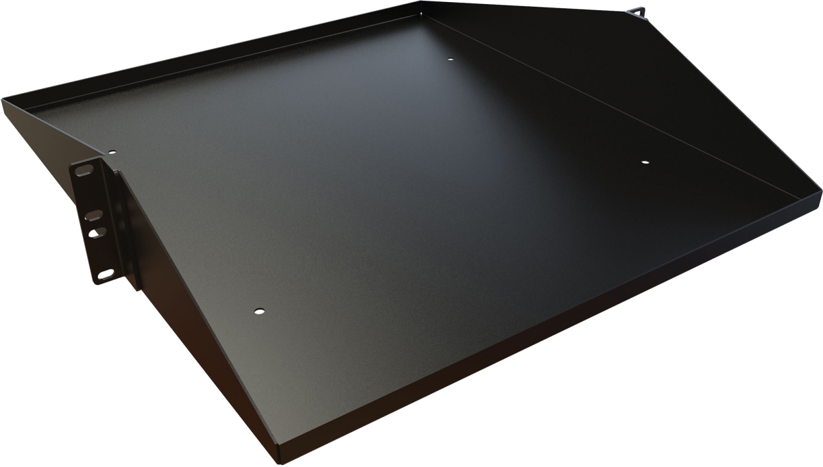 HMND-DNDMS19BK1 3.5 x 19.5 in. 2RU Solid Centered Rack Shelf, Black