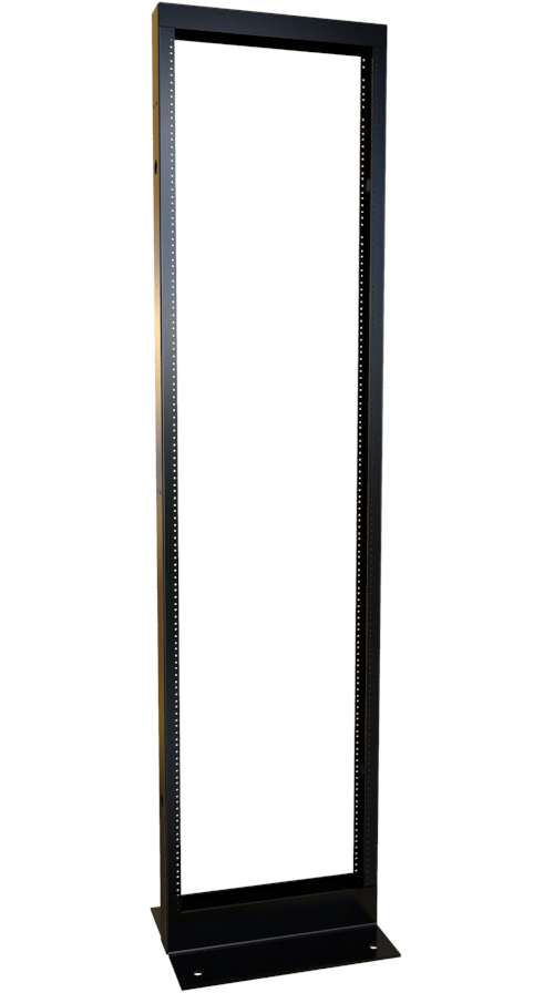 HMND-DNRR77HDW 83.13 x 20 x 15 in. 44RU 2 Post 10-32 Doubletapped Welded Open Frame Rack, Black