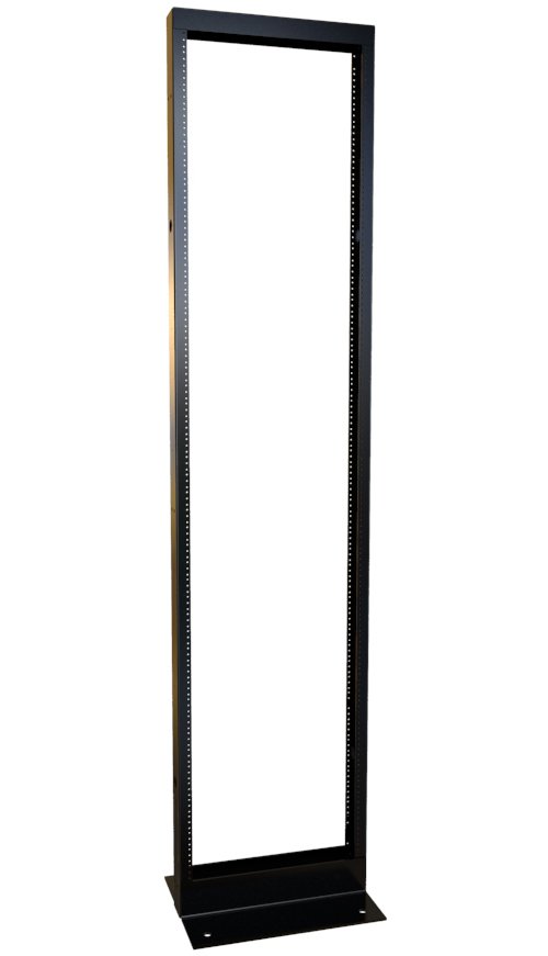 HMND-DNRR84HDW 90.13 x 20 x 15 in. 48RU 2 Post 10-32 Doubletapped Welded Open Frame Rack, Black