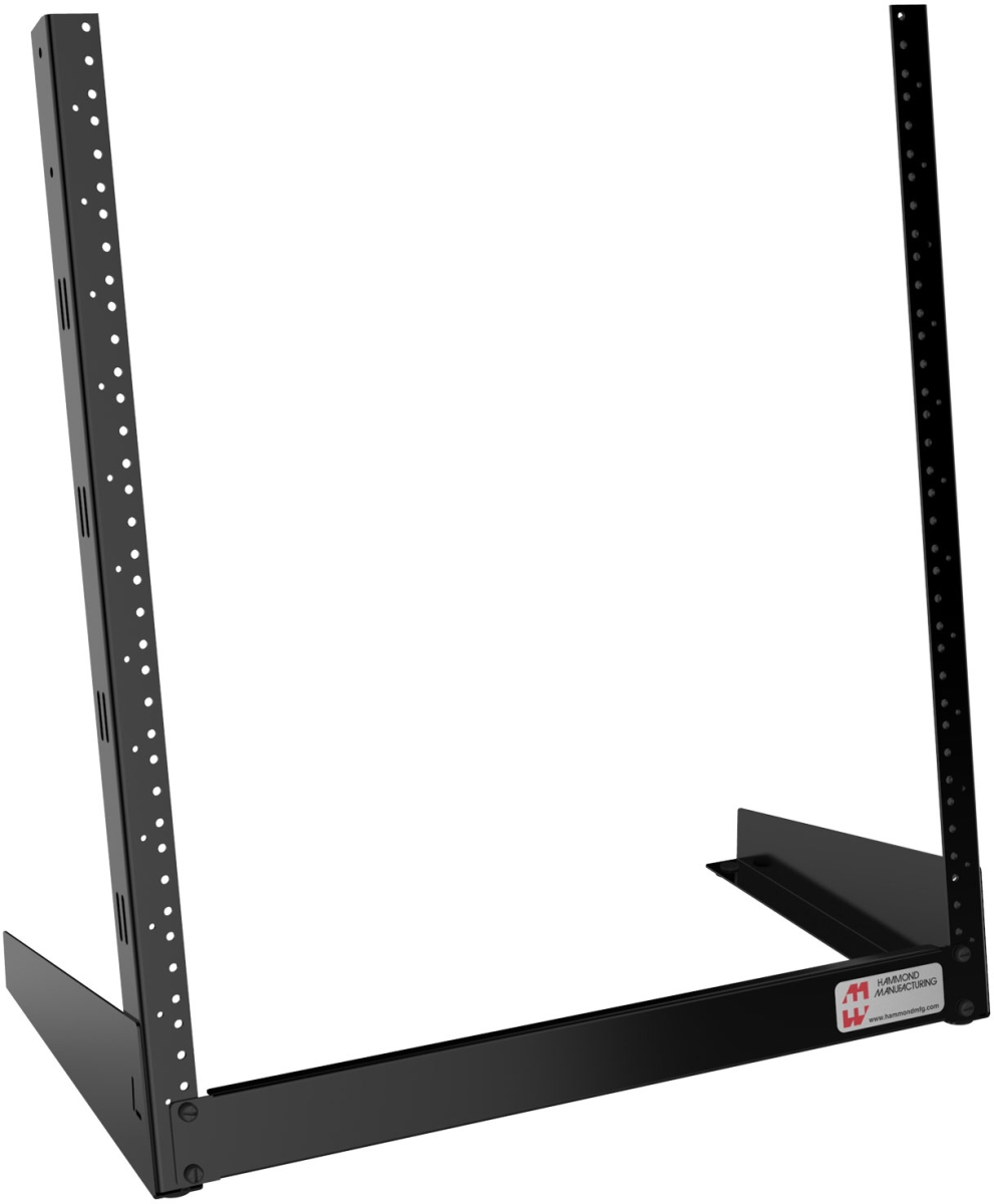 HMND-HDR12UBK 12RU 2 Post 10-32 Tapped Mounting Desktop Rack, Black