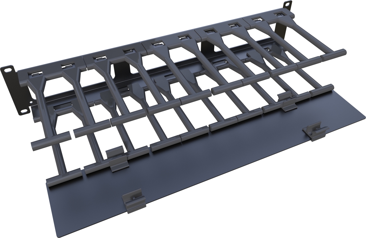 HMND-RB-HFMD2 3.22 x 19 x 6.5 in. 2RU Finger Manager with Door