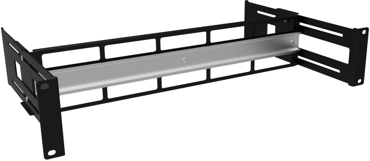 HMND-RMAD19003BK 2RU Adjustable Din Rail Mounting Kit, Black