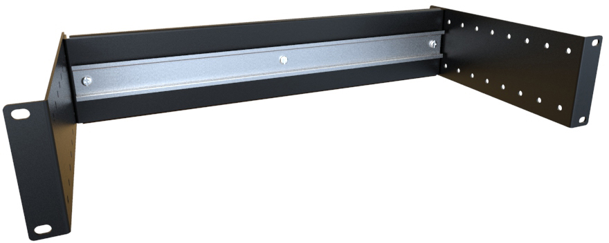 HMND-RMHD19003BK 2RU Rackmount Din Rail Bracket, Black