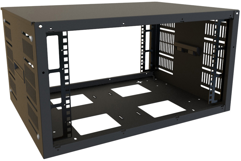 HMND-SDC246U17BK 12.72 x 24 x 17.5 in. 6RU Multiuse Cabinet, Black