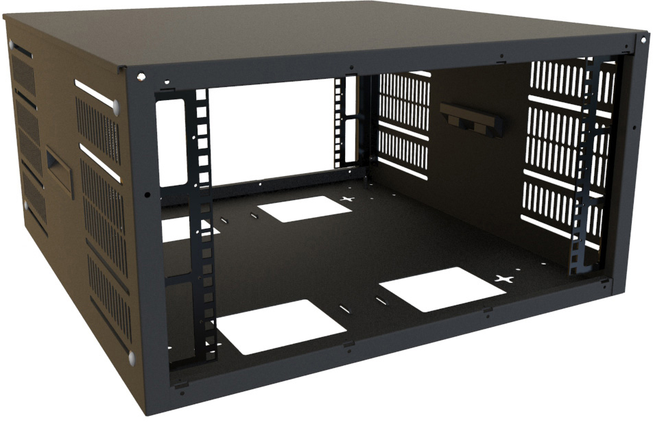 HMND-SDC246U24BK 12.72 x 24 x 24.5 in. 6RU Multiuse Cabinet, Black