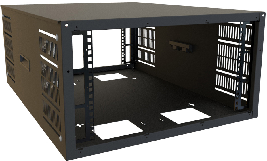 HMND-SDC246U31BK 12.72 x 24 x 31.5 in. 6RU Multiuse Cabinet, Black