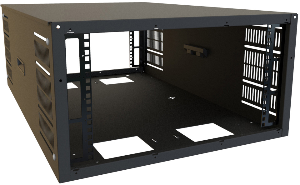 HMND-SDC246U36BK 12.72 x 24 x 36 in. 6RU Multiuse Cabinet, Black