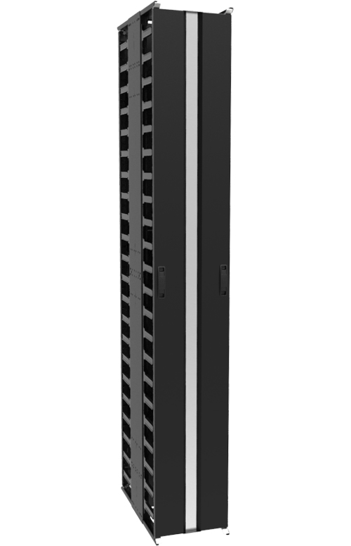 HMND-VFMMD12BK 81 x 12 x 24 in. 44RU Vertical Finger Manager, Black