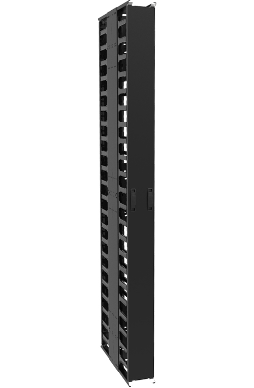 HMND-VFMMD6BK 81 x 6 x 24 in. 44RU Vertical Finger Manager, Black