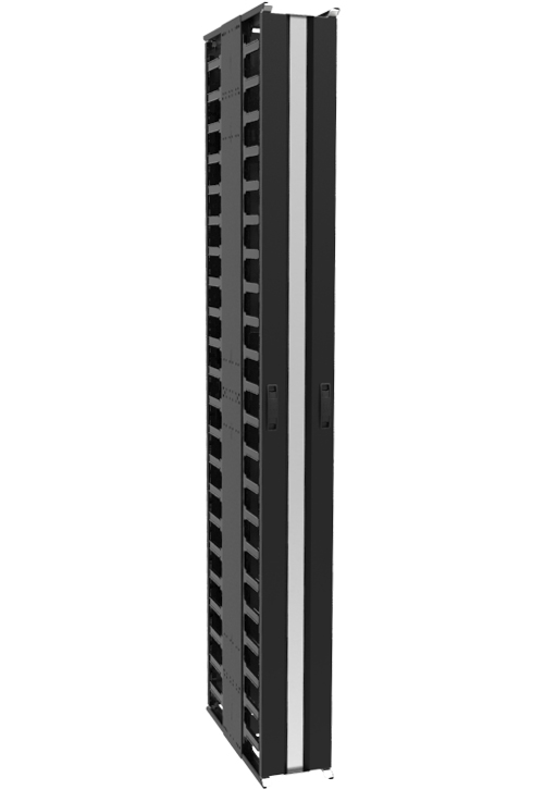HMND-VFMMD8BK 81 x 8 x 24 in. 44RU Vertical Finger Manager, Black