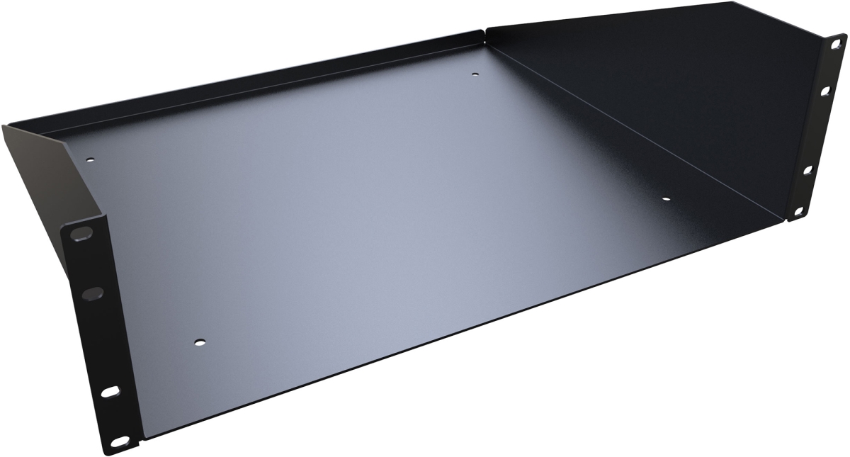 RASU190515BK1 5.25 x 19.3 x 15 in. 3RU Solid Rack Shelf, Black