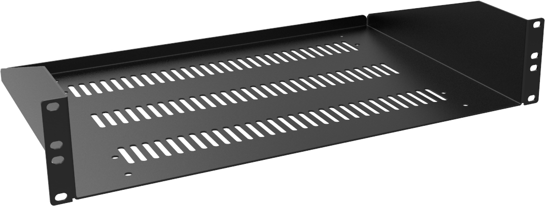 RASV190312BK1 1.75 x 19.3 x 1 in. 2RU Vented Rack Shelf, Black