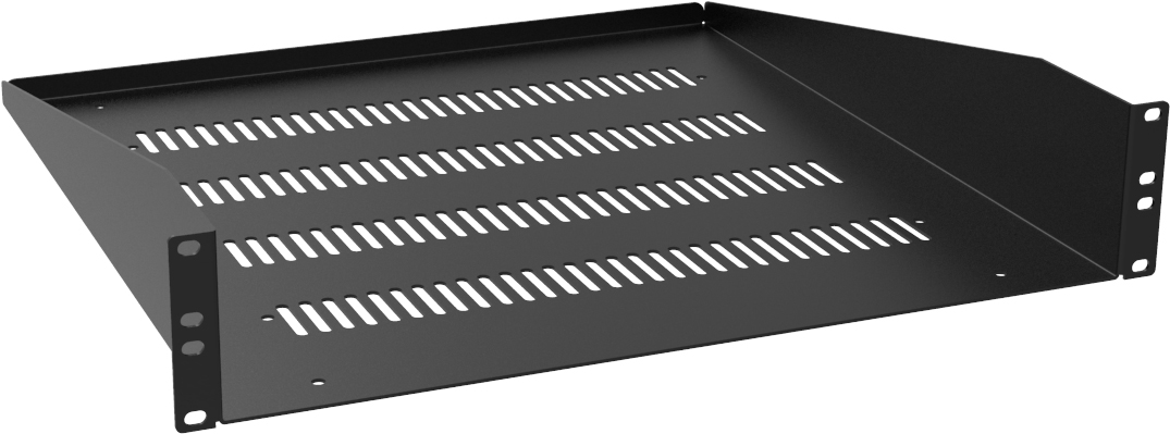 RASV190318BK1 1.75 x 19.3 x 18 in. 2RU Vented Rack Shelf, Black