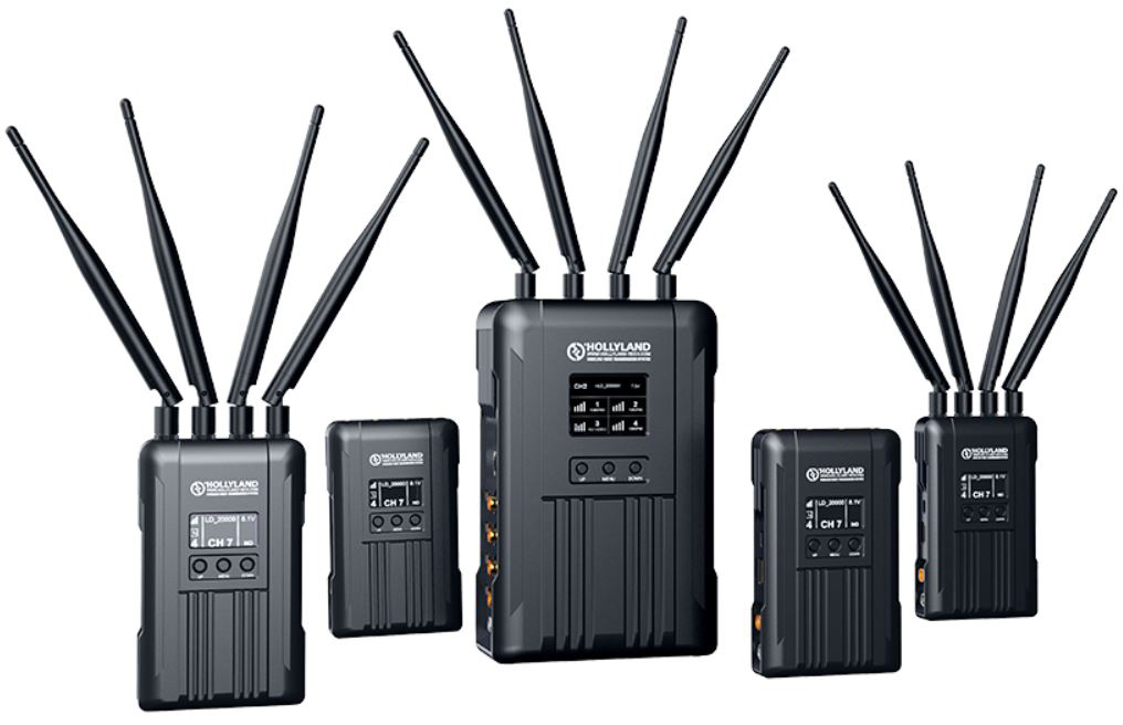 Picture of Hollyland HL-SYSCOM-421S 1800 ft. Range SDI & HDMI Wireless Video & Audio Transmission System with 4 Transmitter & 1 Receiver