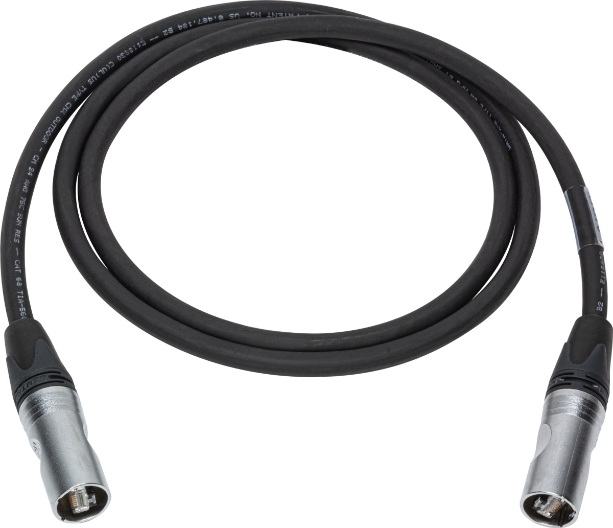 TUFFCAT6A-EC-003 Cat6a Cable with Ethercon RJ45 Locking Connector System