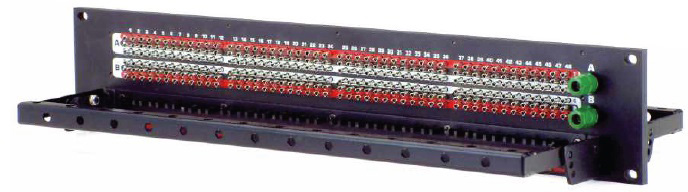 -RPT96 2RU 96 Position Rapid Punch Terminal Panel with Sleeve & Normals for 2x48 Batnam Patchbay
