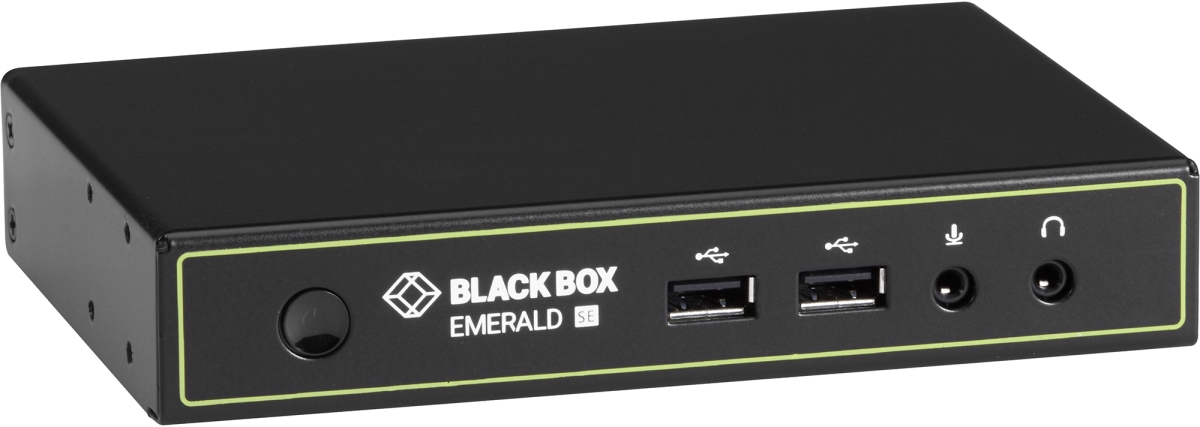 Picture of Black Box BBX-EMD2002SE-R Emerald Se DVI KVM Over IP Dual Head V Extender & Receiver USB 2.0 Audio & Virtual Machine Access&#44; Black