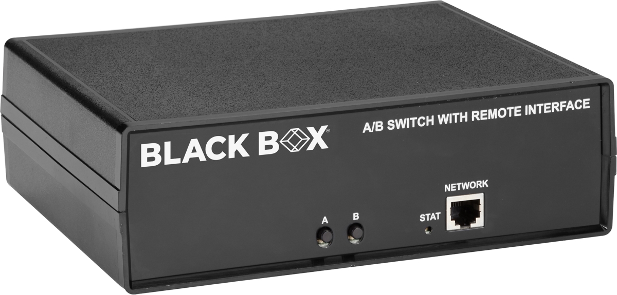 Picture of Black Box BBX-SW1041A Cat6 A&B Switch Latching Rj-45 Remote Controlled Ethernet&#44; Black
