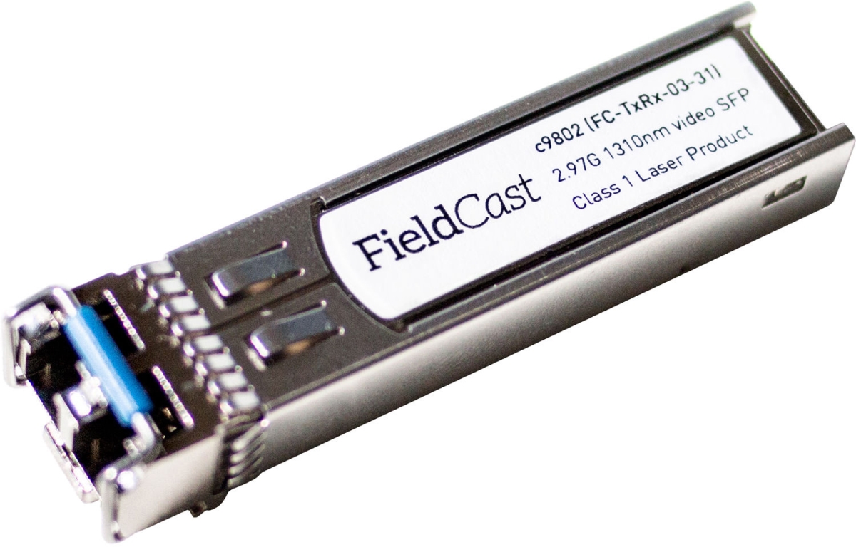 Picture of Fieldcast FC-TXRX-03-31 3g Video LC Duplex Singlemode Connection Optical Transceiver, Black