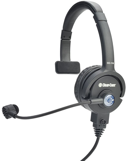 Picture of Clear-Com CLCM-CC-110-MD4 Lightweight Single on Ear Intercom Headset with Dynamic Mic & 4 Pin Male Mini Din Connector&#44; Blue