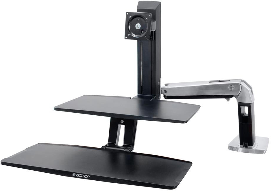 ERGO-24-198-055 Single L Sit-stand Workstation, Gray