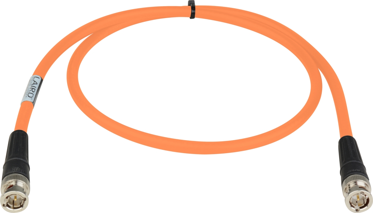 4694R-B-B-OE-035 35 ft. RG6 12G-SDI-4K UHD Single Link BNC Cable, Orange