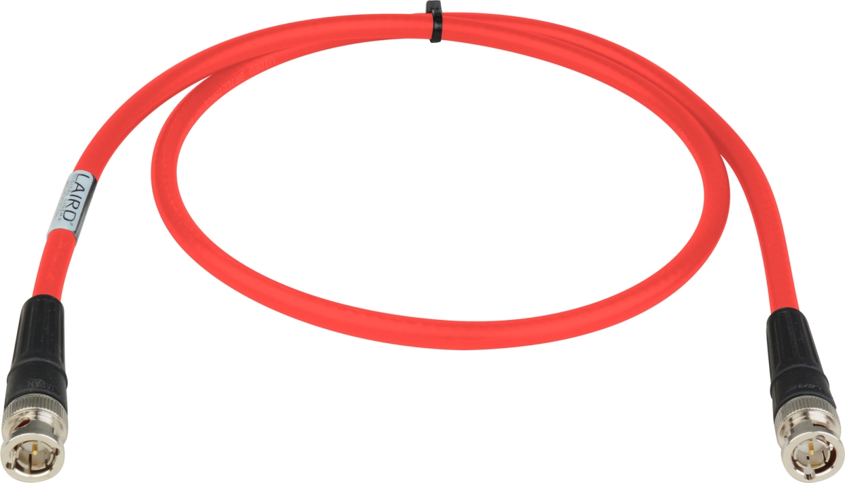 4694R-B-B-RD-035 35 ft. RG6 12G-SDI-4K UHD Single Link BNC Cable, Red