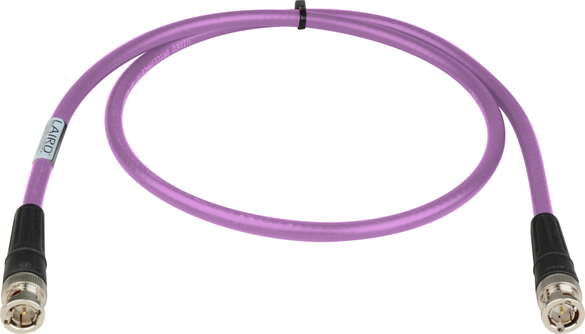 4694R-B-B-VT-035 35 ft. RG6 12G-SDI-4K UHD Single Link BNC Cable, Violet