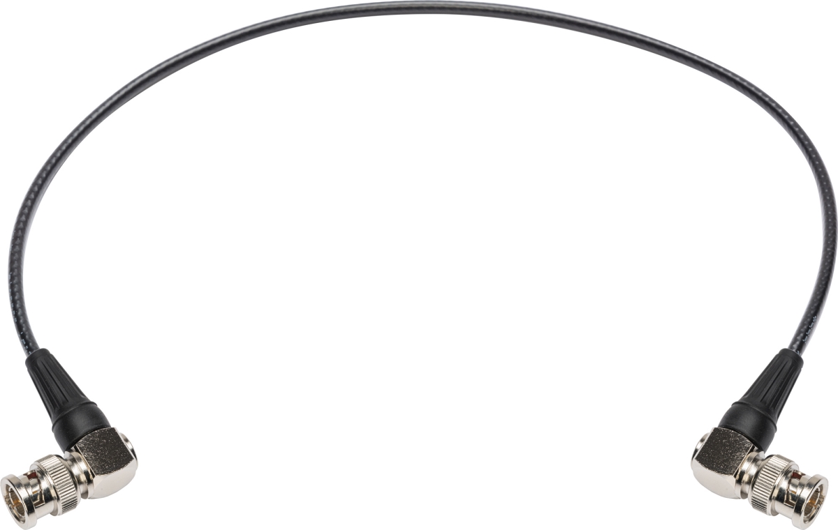 4855R-BA-BA-025 4K Uhd Right Angle Bnc to Right Angle Bnc Single Link Cable, Black