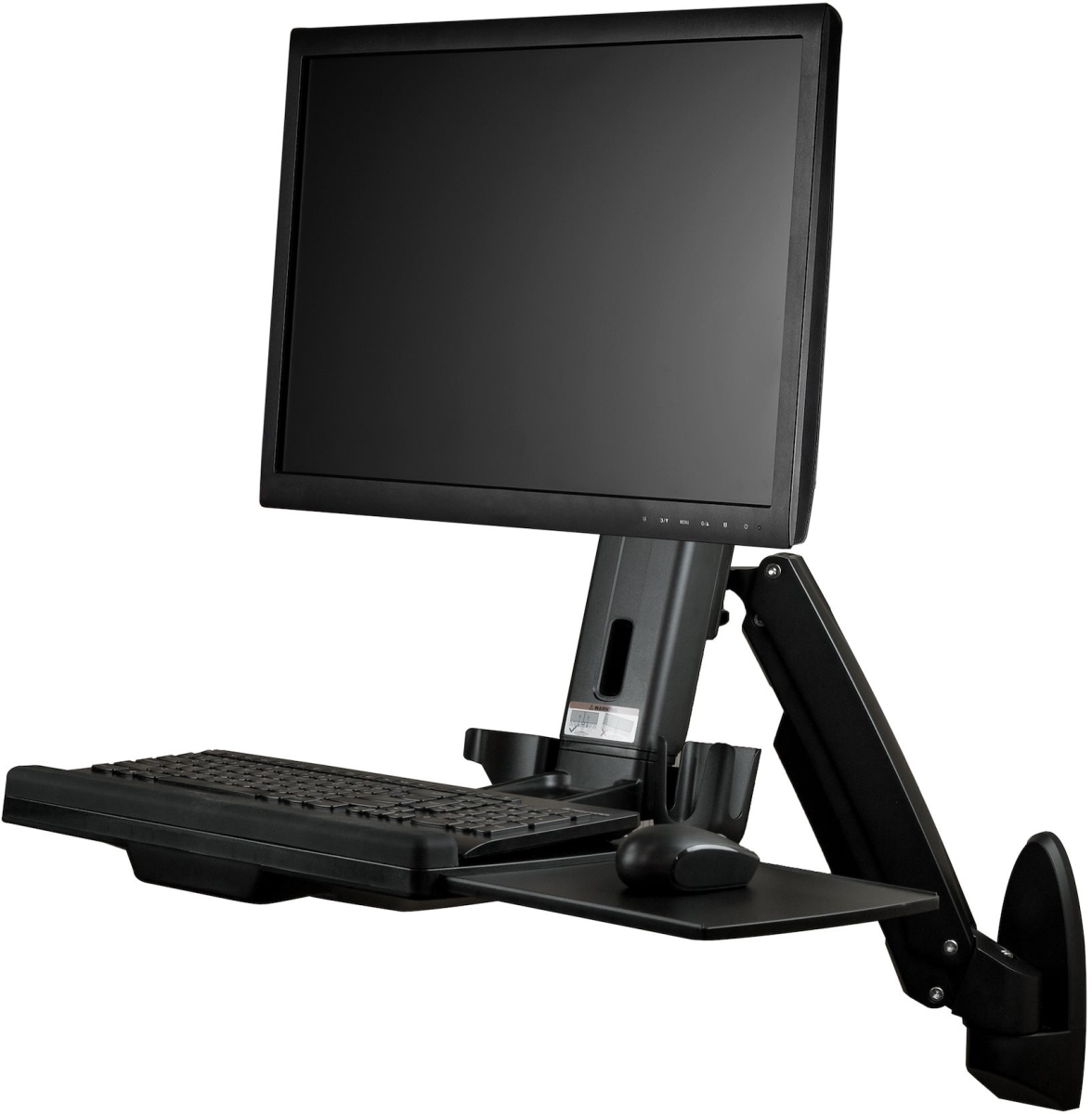 Picture of Startech ST-WALLSTS1 Wall Mount Workstation with Articulating Full Motion Standing Desk&#44; Black