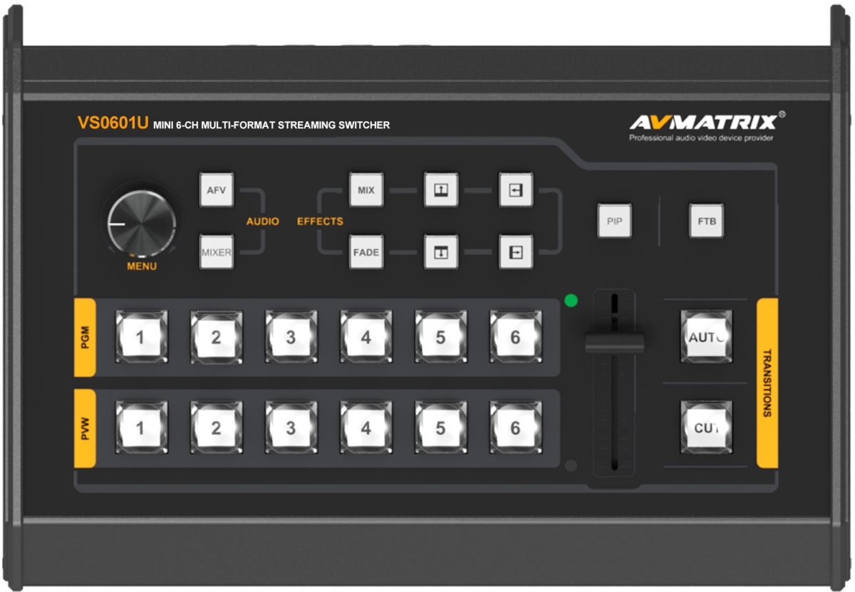 LIL-VS0601U 6 Channel AV Switcher with 4 SDI & 2 HDMI Inputs & Usb