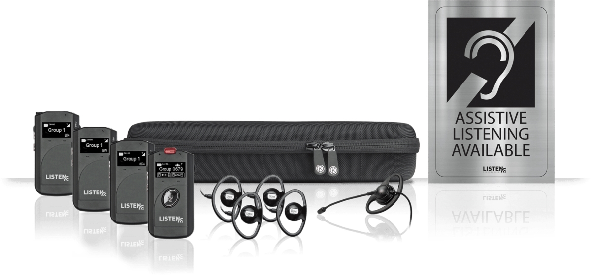 Picture of Listen Technologies LSTN-LKS-8-A1 Assistive Listening System Portable Ada Kit, Black