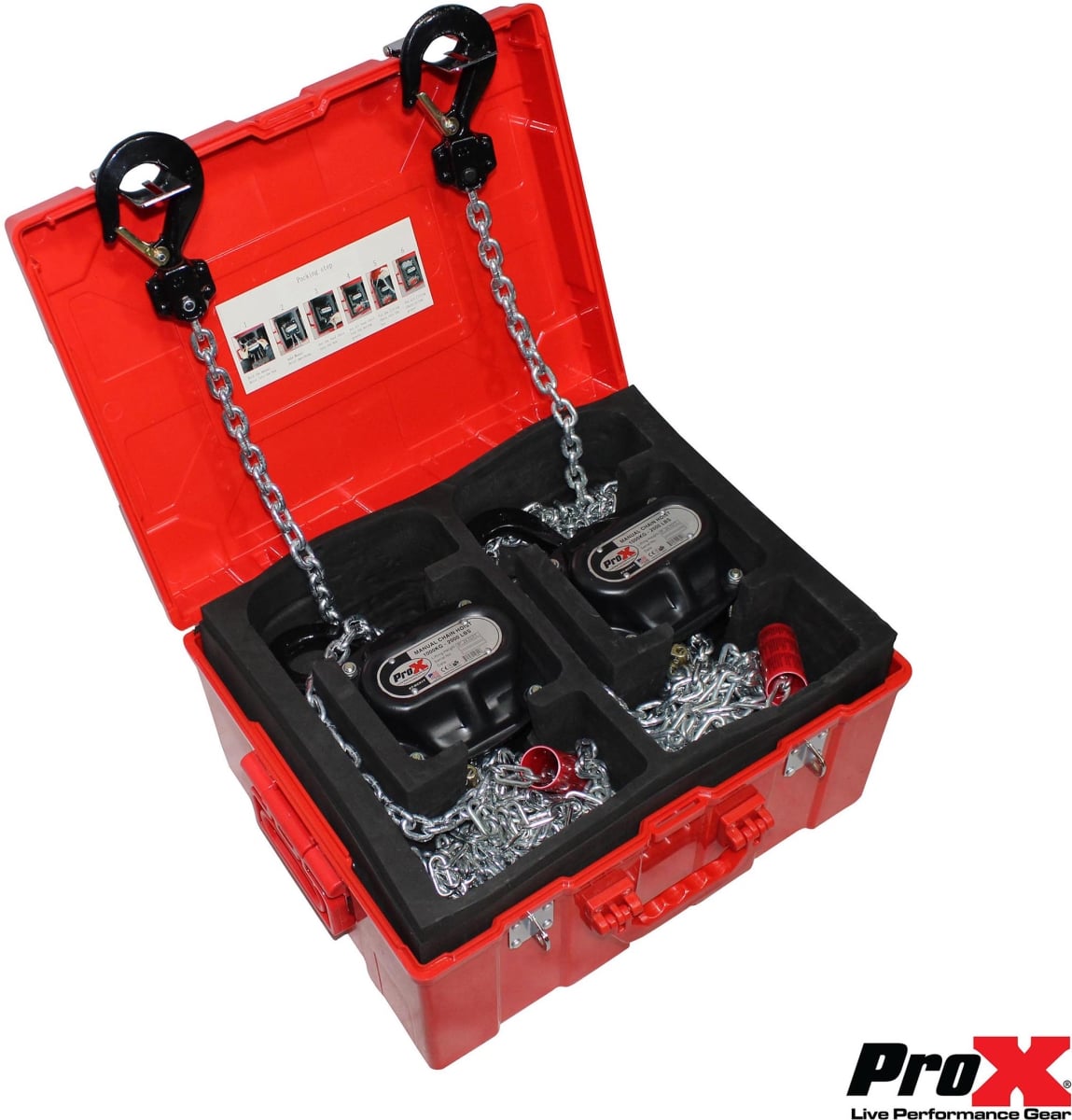 XT-MCH1TX2-30FT 1 Ton Manual Chain Hoists with 30 ft. Chain, Set of 2
