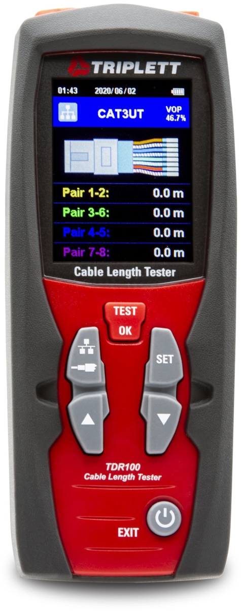 TRIPL-TDR100 Cable Length Tester with Domain Reflectometer Technology & 20 Built in Vops