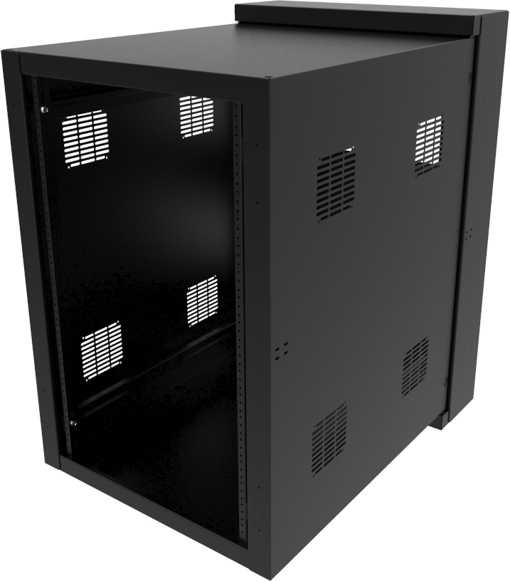 Picture of Hammond HWC2418U35BK 24 x 35 in. 18RU Swing Wall Cabinet for HWC Series, Black