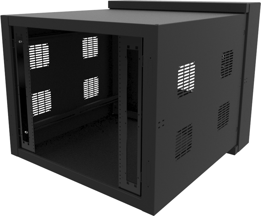 Picture of Hammond HWC3012U35BK 30 x 35 in. 12RU Swing Wall Cabinet for HWC Series, Black
