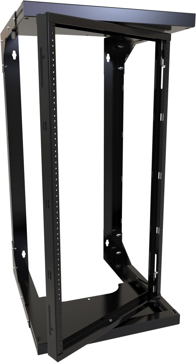 HWMR1920UBK 20RU Pivot Adjustable Wall Rack, Black