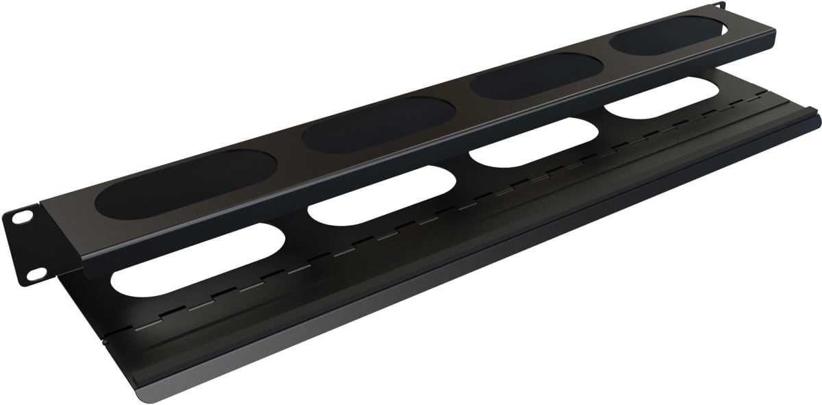 PCMDD19001BK1 1RU Hinged Manager with Door, Black