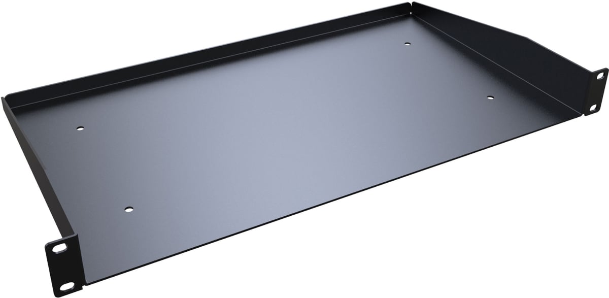 RASU190110BK1 10 in. 1RU Solid Rack Shelf, Black