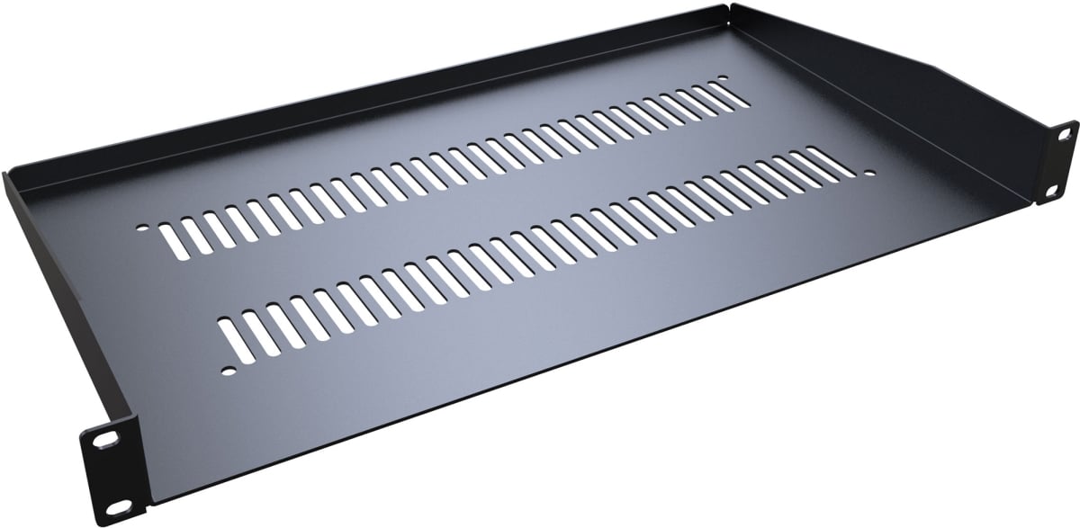 RASV190110BK1 10 in. 1RU Vented Rack Shelf