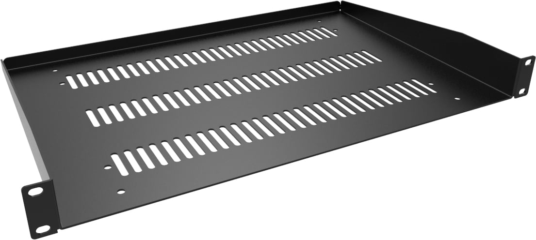 RASV190112BK1 12 in. 1RU Vented Rack Shelf