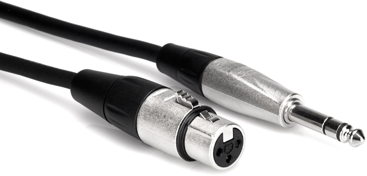 Hosa Technology HOS-HXS-100 100 ft. Pro Balanced Interconnect for Rean XLR3F to 0.25 in. TRS