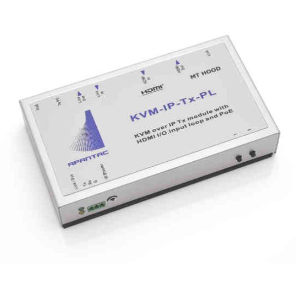 Picture of Apantac APA-KVM-IP-TX-PL Point to Point KVM Extender Over IP HDMI with POE USB Mouse & USB Keyboard Over Gigabit Ethernet