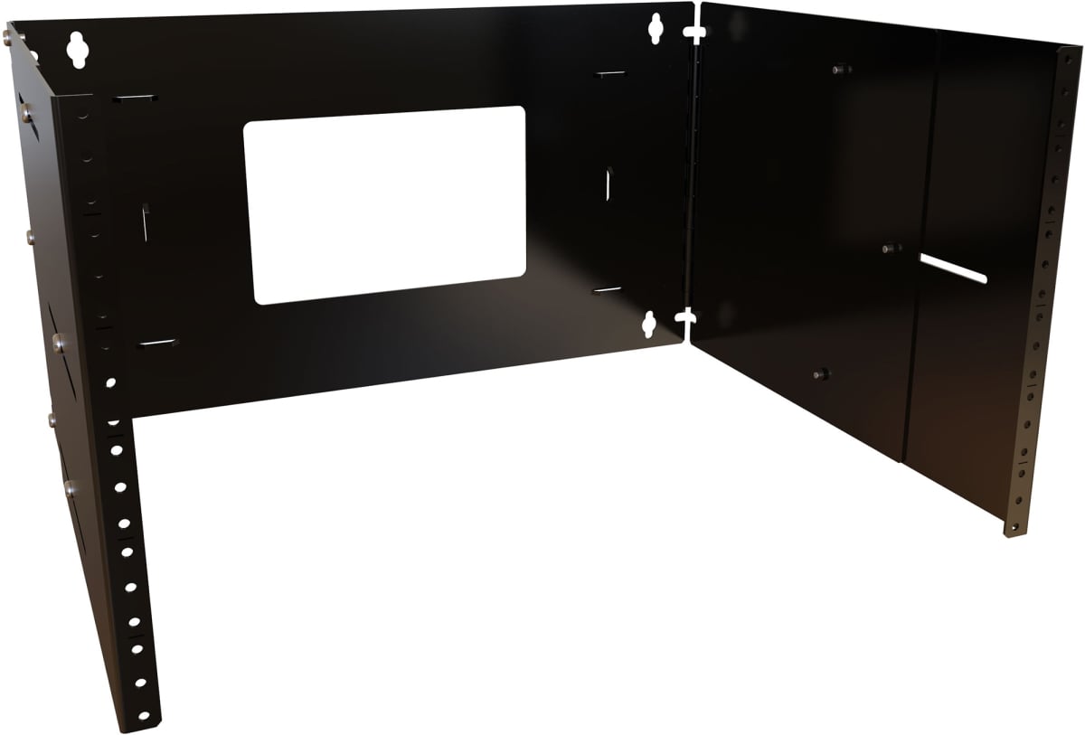 HMND-APB19010BK1 6RU Adjustable Wall Rack, Black
